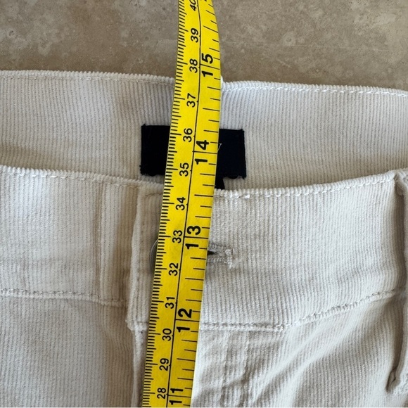 J Crew Factory Ivory Corduroy Full Length Essential Straight Womens Size 35 Tall - Picture 8 of 13